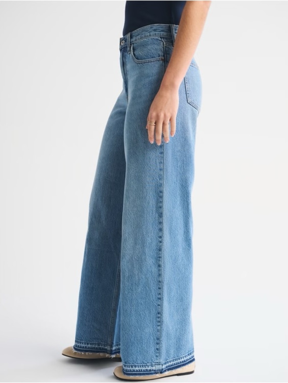 Abercrombie & Fitch High Rise Wide Leg Jeans - Picture 4 of 7